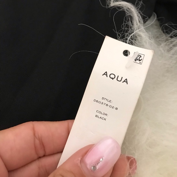 AQUA Ruffled Cold Shoulder Cocktail Dress - Picture 4 of 6